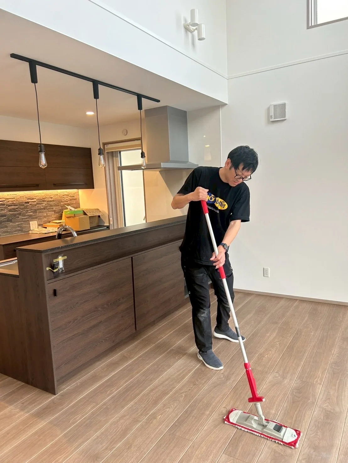 住宅の美装作業